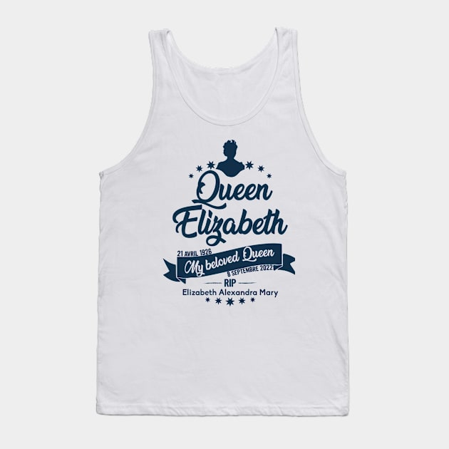 Queen Elizabeth, Rest in peace Queen Elizabeth II Tank Top by Myteeshirts